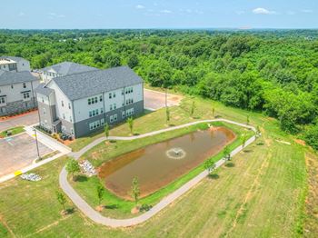 Aerial View of Pond